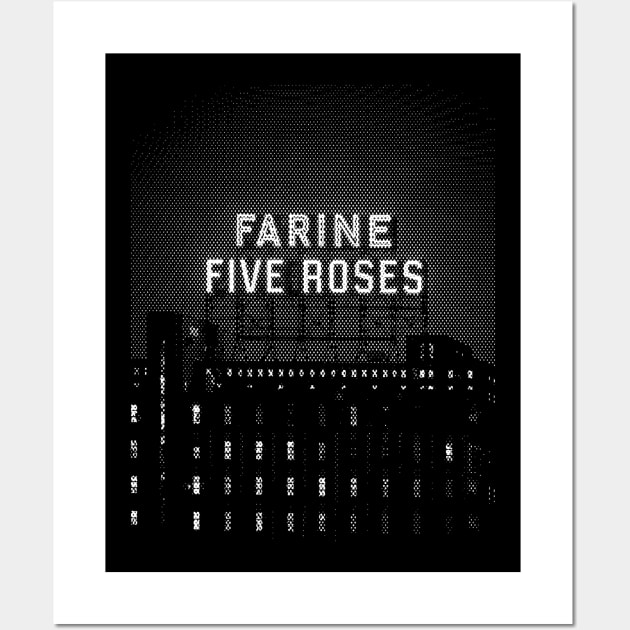 Farine Five Roses Monochrome Wall Art by TKL